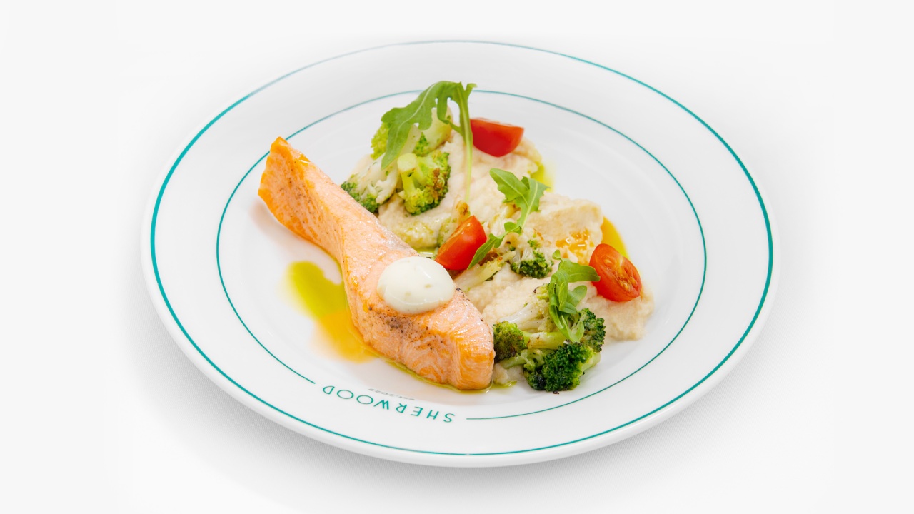 Филе лосося с лаймовой панна коттой